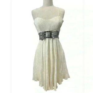 NWT-COTY COLLECTION (brand new) cream and gray dress